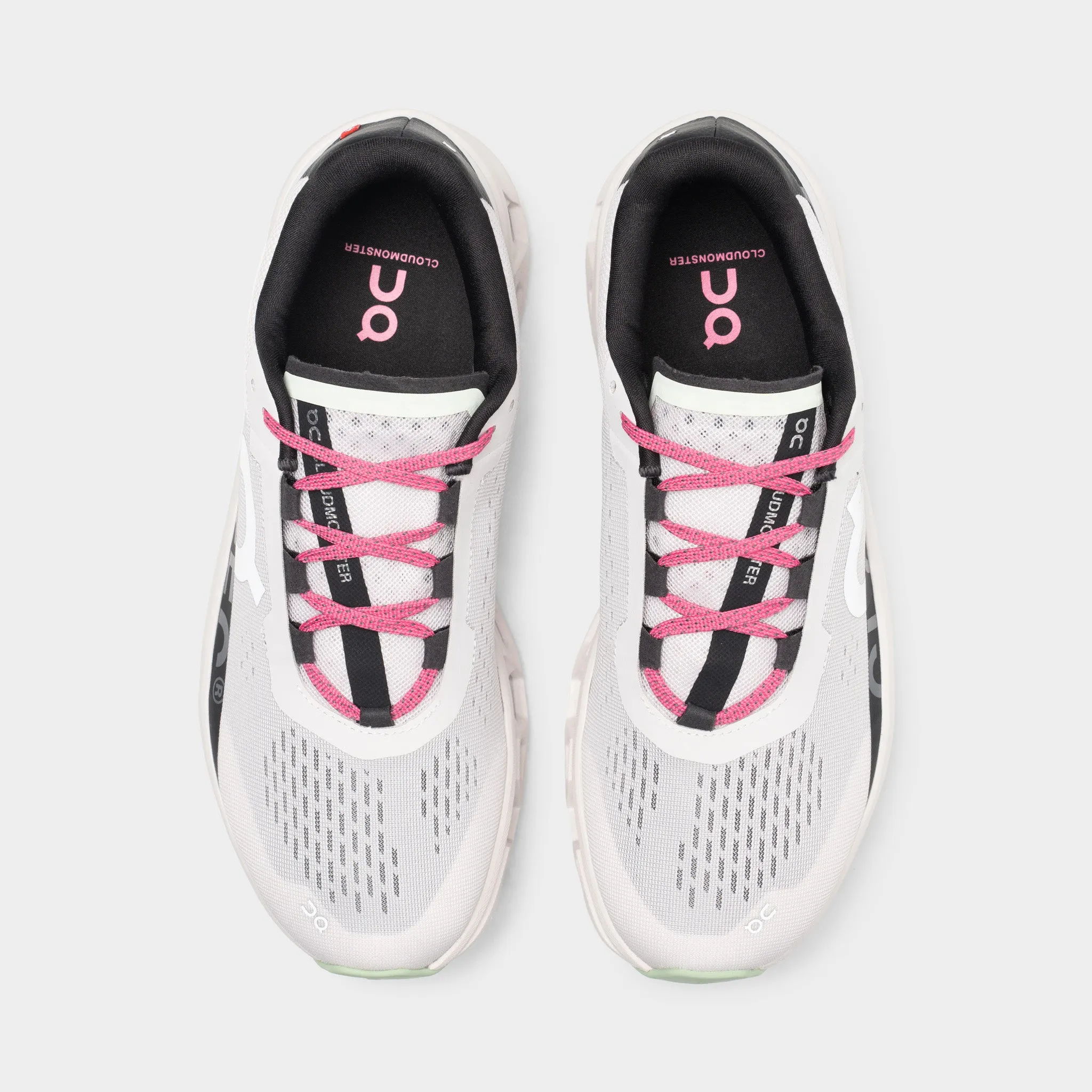 All-weather breathability On Cloudmonster White / Black