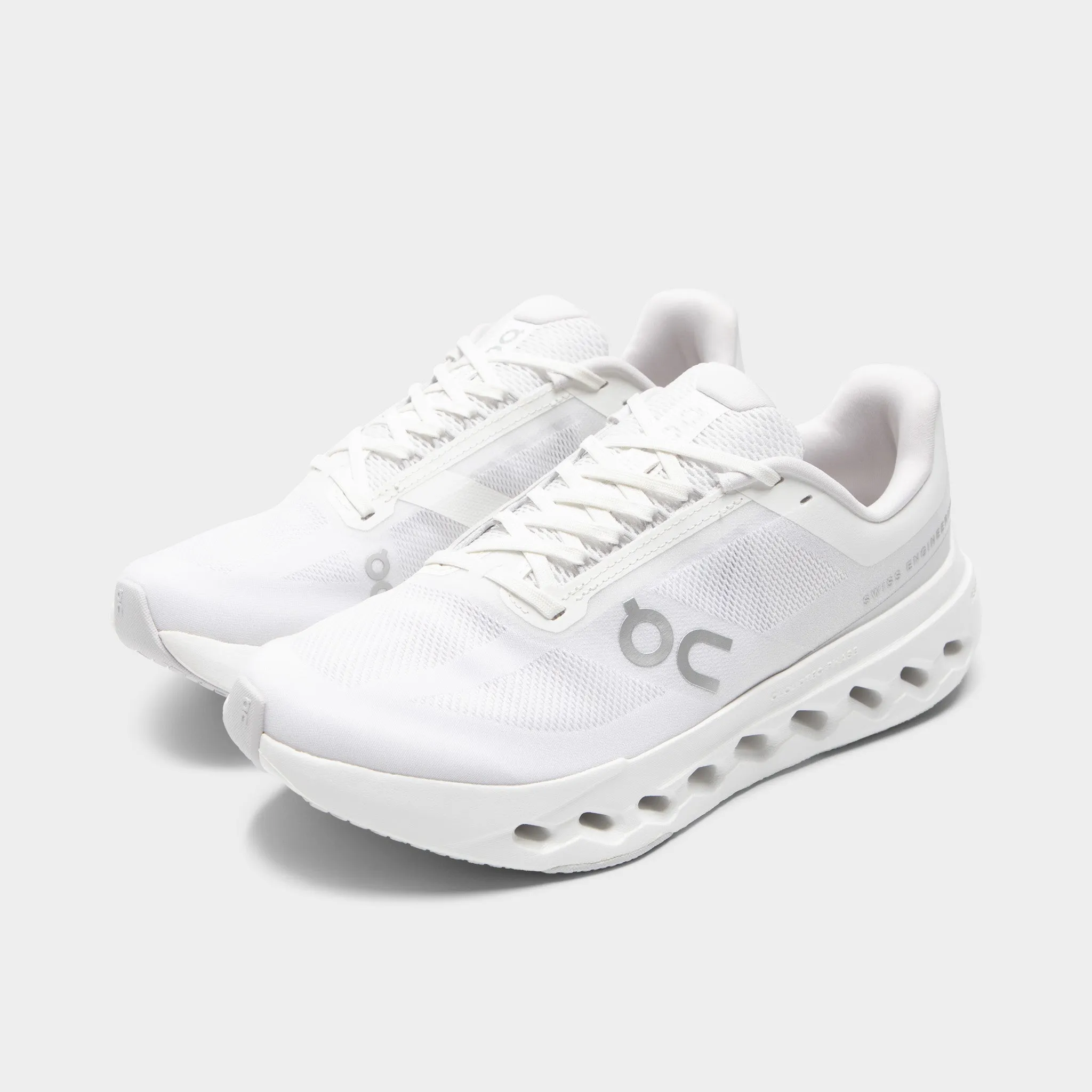 On Cloudsurfer White / Silver Active Everyday Tread Pattern Optimization