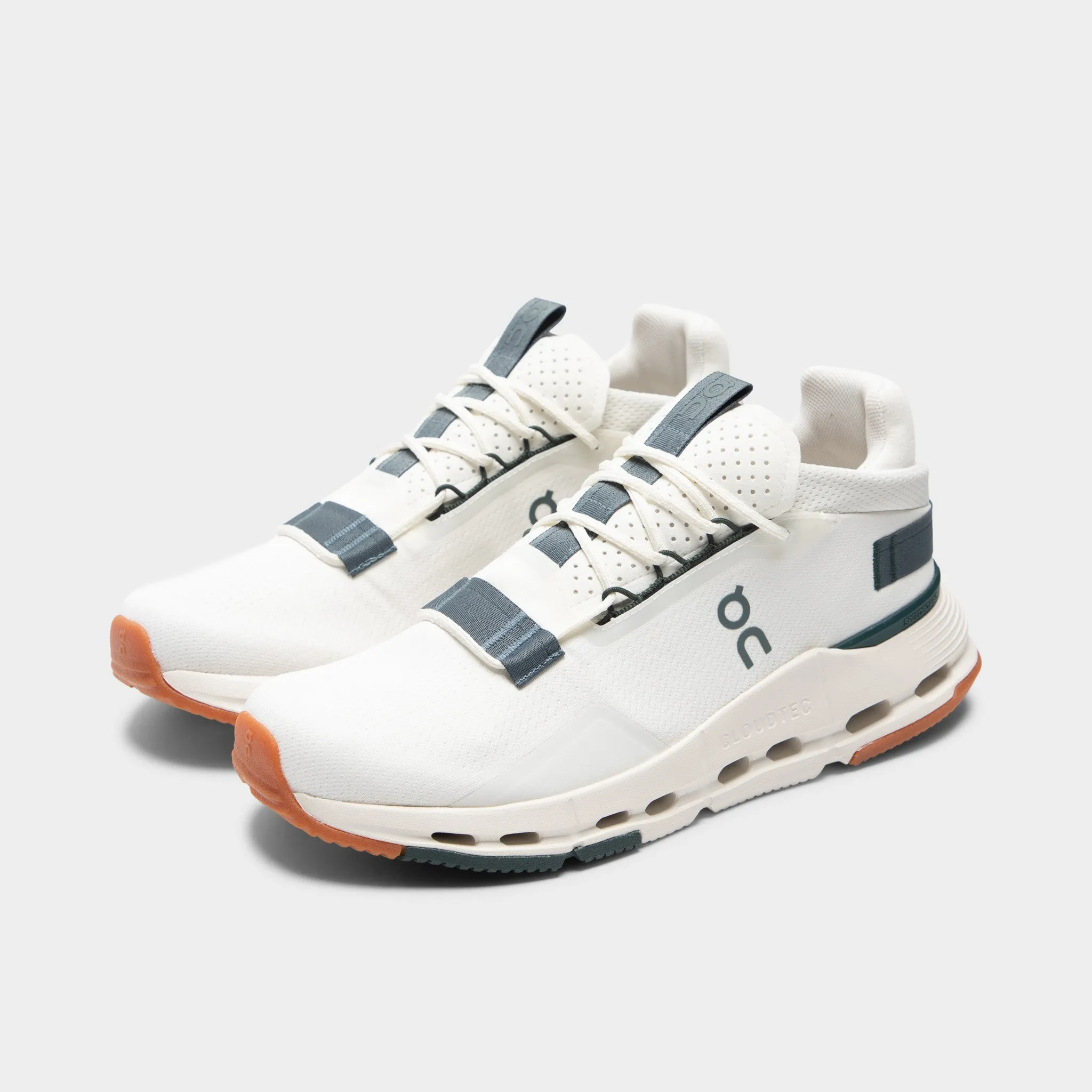 On Running Nova 2 White / Green / Gum Bonded seams Kinetic Energy Transfer
