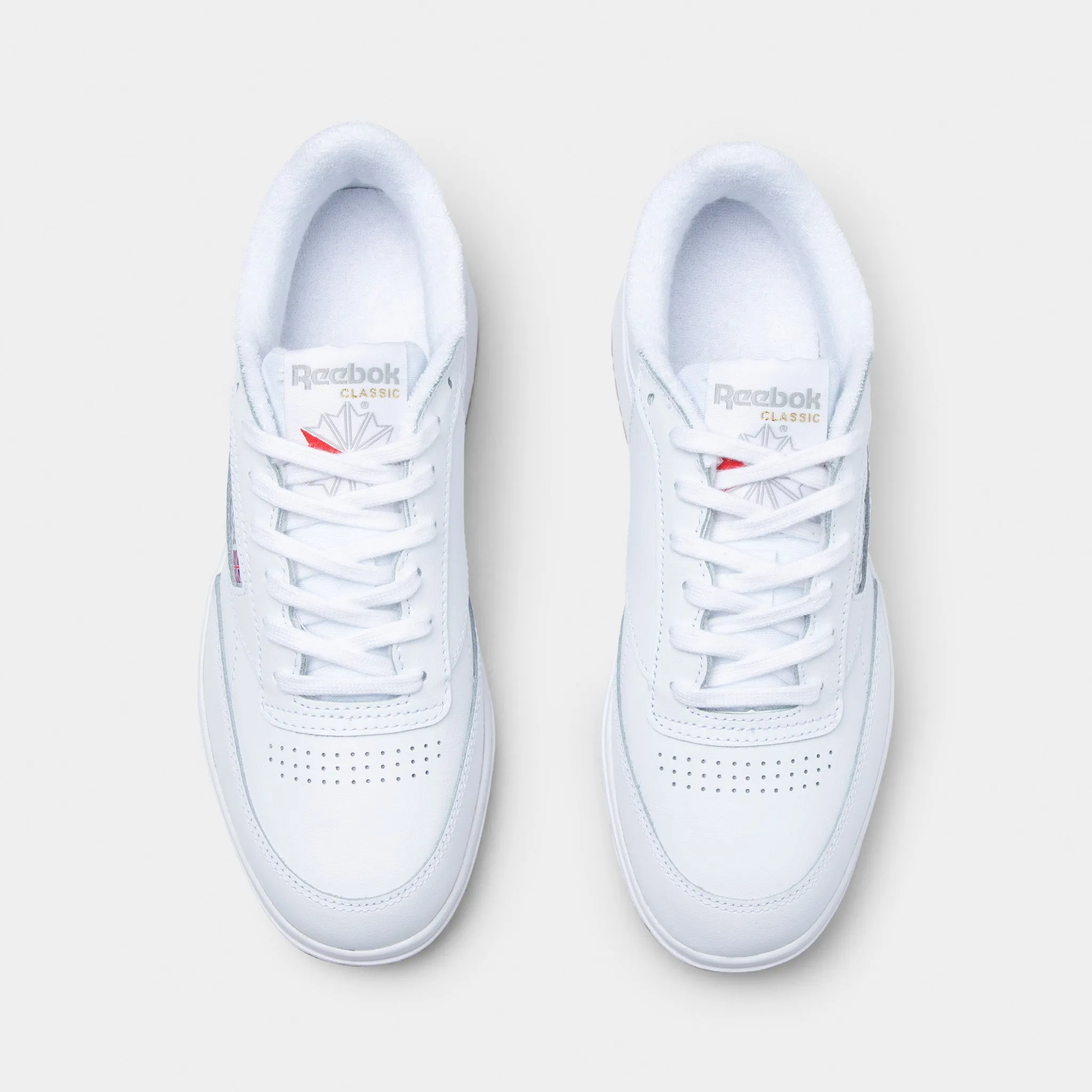 Reebok Womens' Club C Double White / Gum engraved stylish men's options
