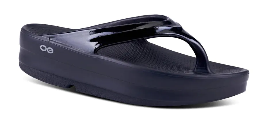 OOFOS OOMEGA THONG - BLACK - 1410BLK Mesh Cool