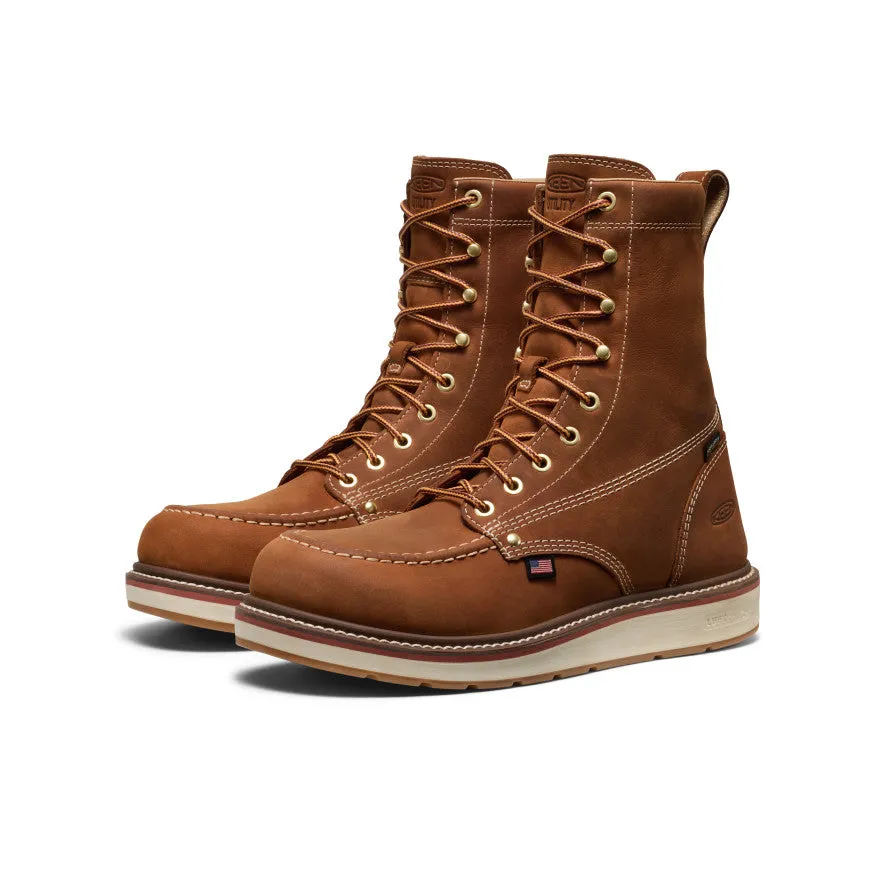 muted colors passionate runners' shoes Men's Liberty 8" Waterproof Boot (Soft Toe)  |  Leather Brown/Birch