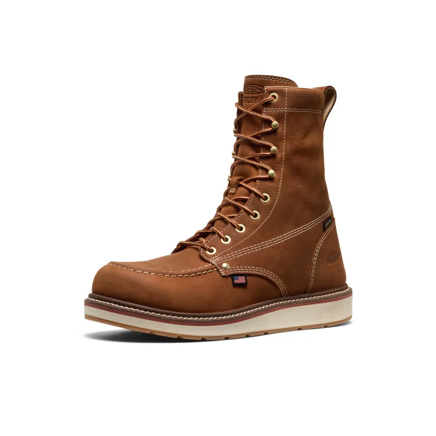 All-Weather Design Superior Men's Liberty 8" Waterproof Boot (Soft Toe)  |  Leather Brown/Birch