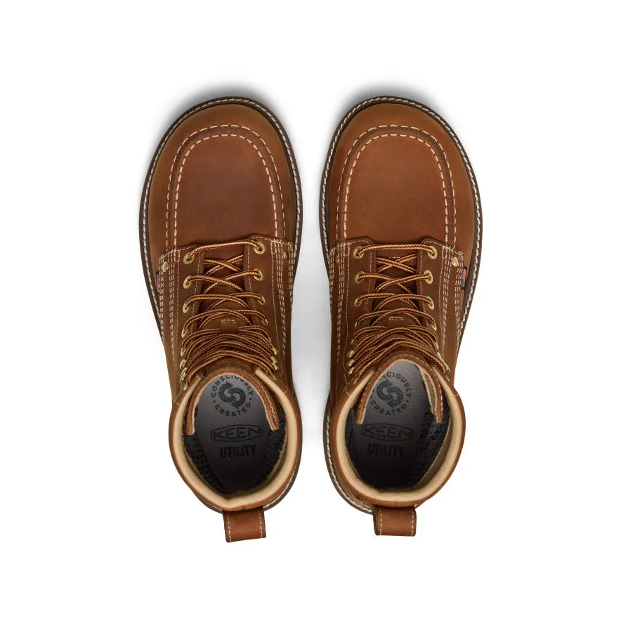 Running Shoes Men's Liberty 8" Waterproof Boot (Soft Toe)  |  Leather Brown/Birch