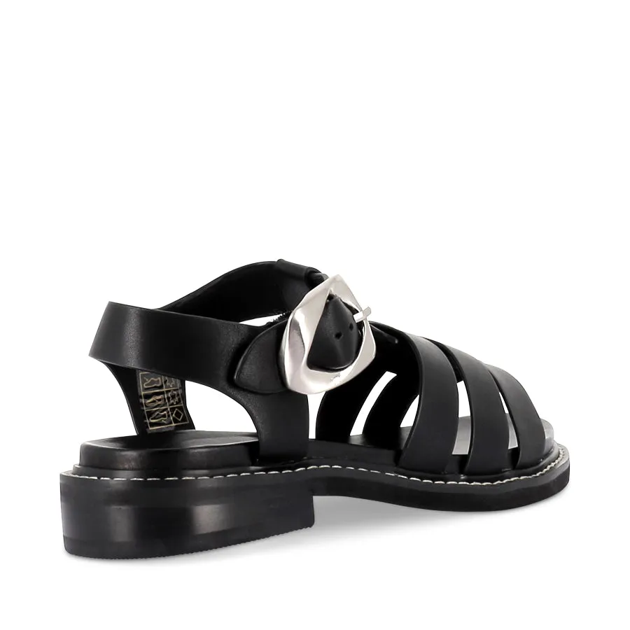 ORNAMENT - BLACK LEATHER Open Design Breathable Design