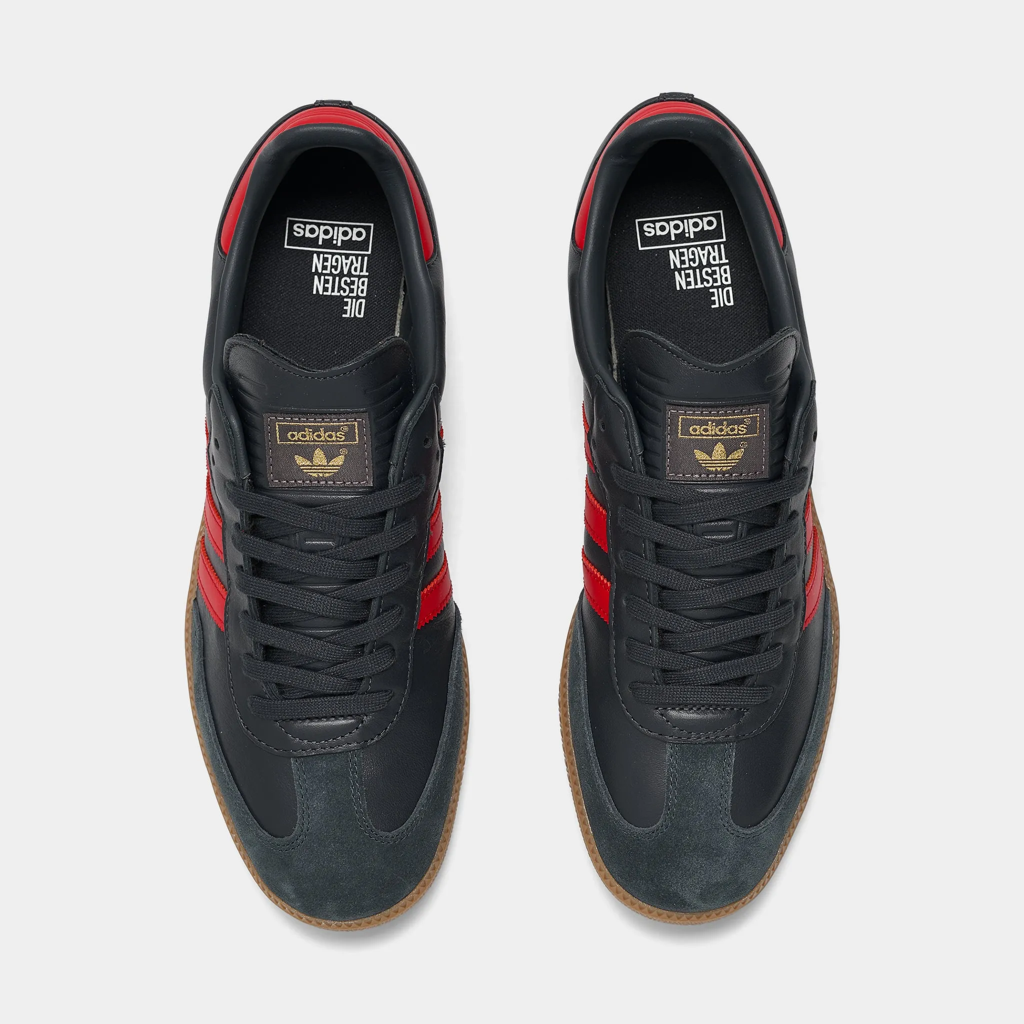 adidas Samba OG Carbon / Better Scarlet - Gum Designer Sneakers