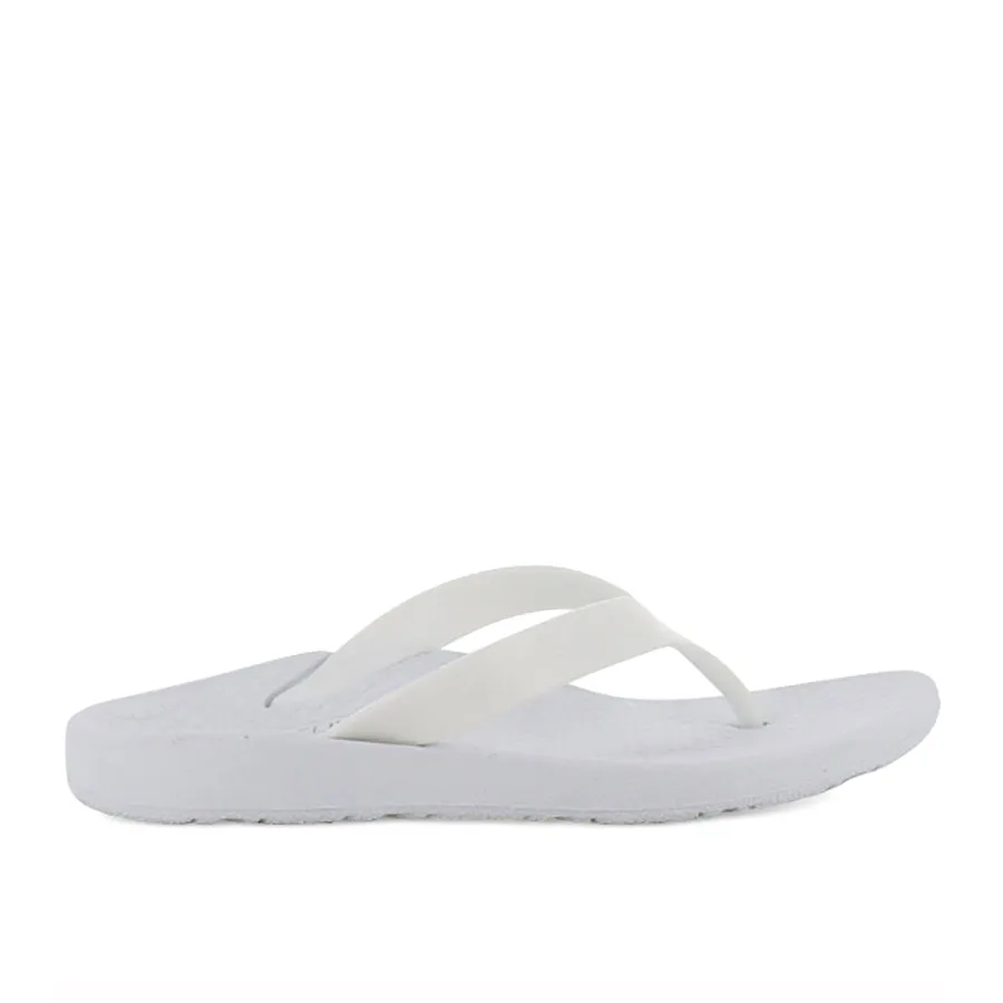 Quick Buckle Footwear for Active Lifestyle ORTHOTIC BALANCE FLIP FLOPS - WHITE