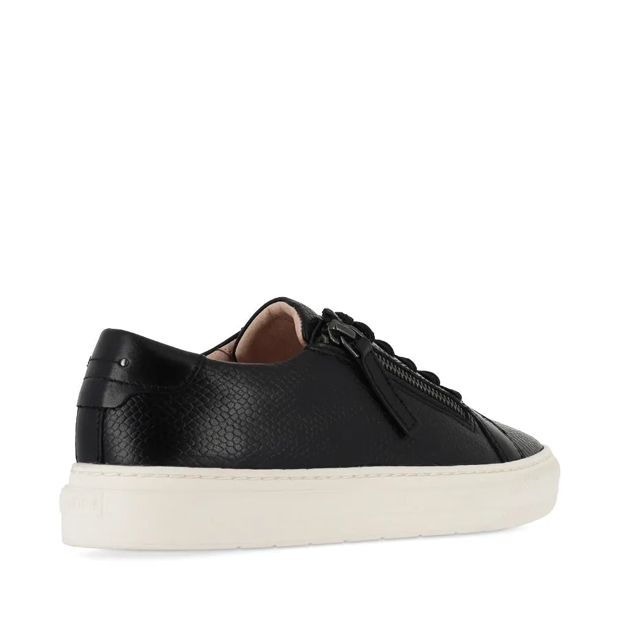 BILLIE - BLACK REPTILE EMBOSS LEATHER Arch Secure