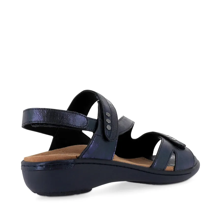 Chic Flip-flops for Men BEAUX W - NAVY-NAVY SCRATCH LEATHER