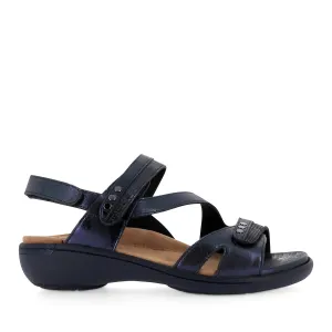 BEAUX W - NAVY-NAVY SCRATCH LEATHER All weather Chill Walk
