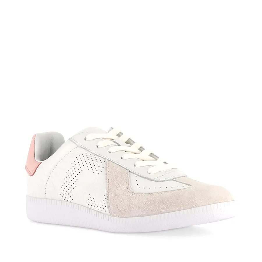 slim cut PACE - WHITE-SNOW PINK LEATHER