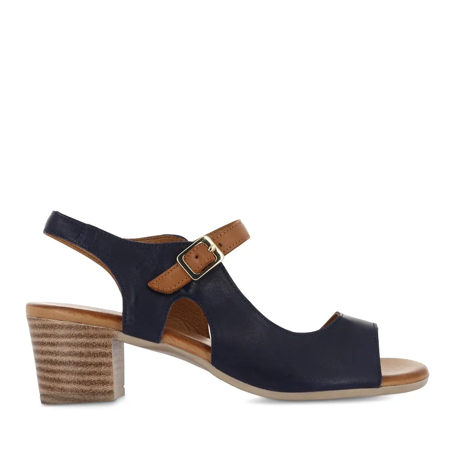 Love Path Style Step Shoes BURSA - NAVY/TAN LEATHER