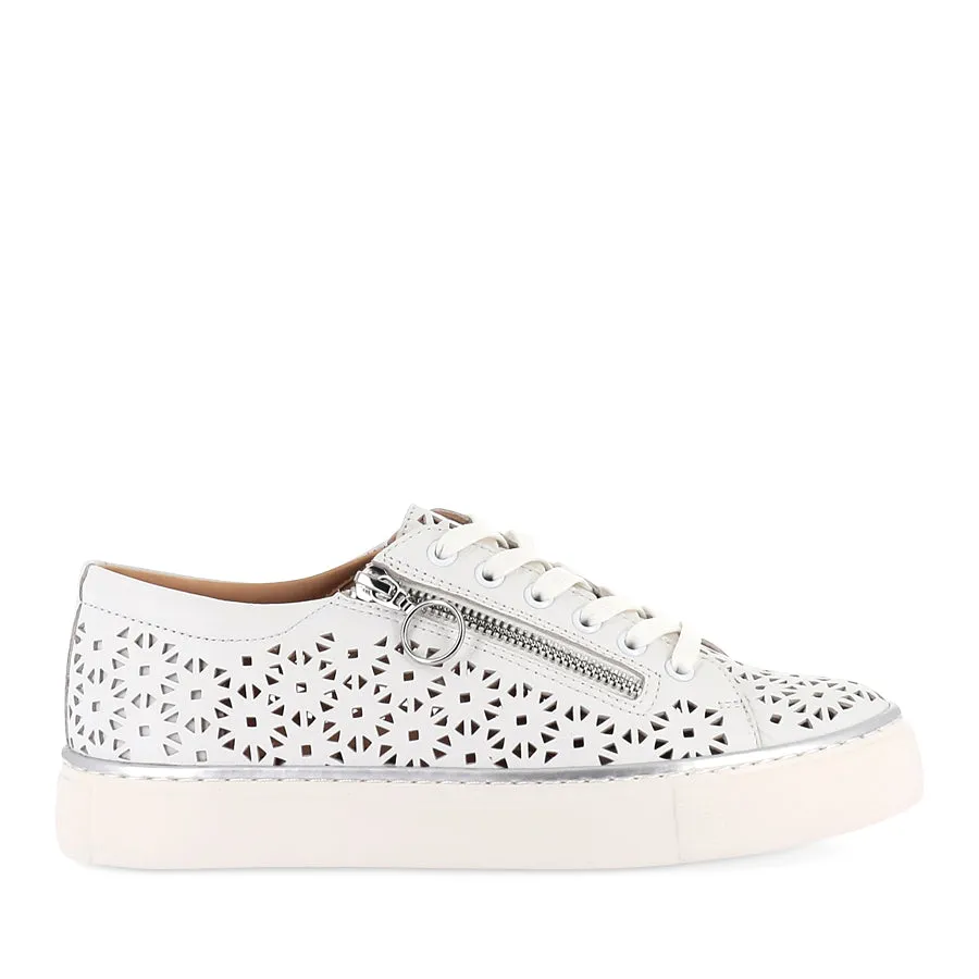 PANDOE XF - WHITE LEATHER Flexible Insole Soft Grip