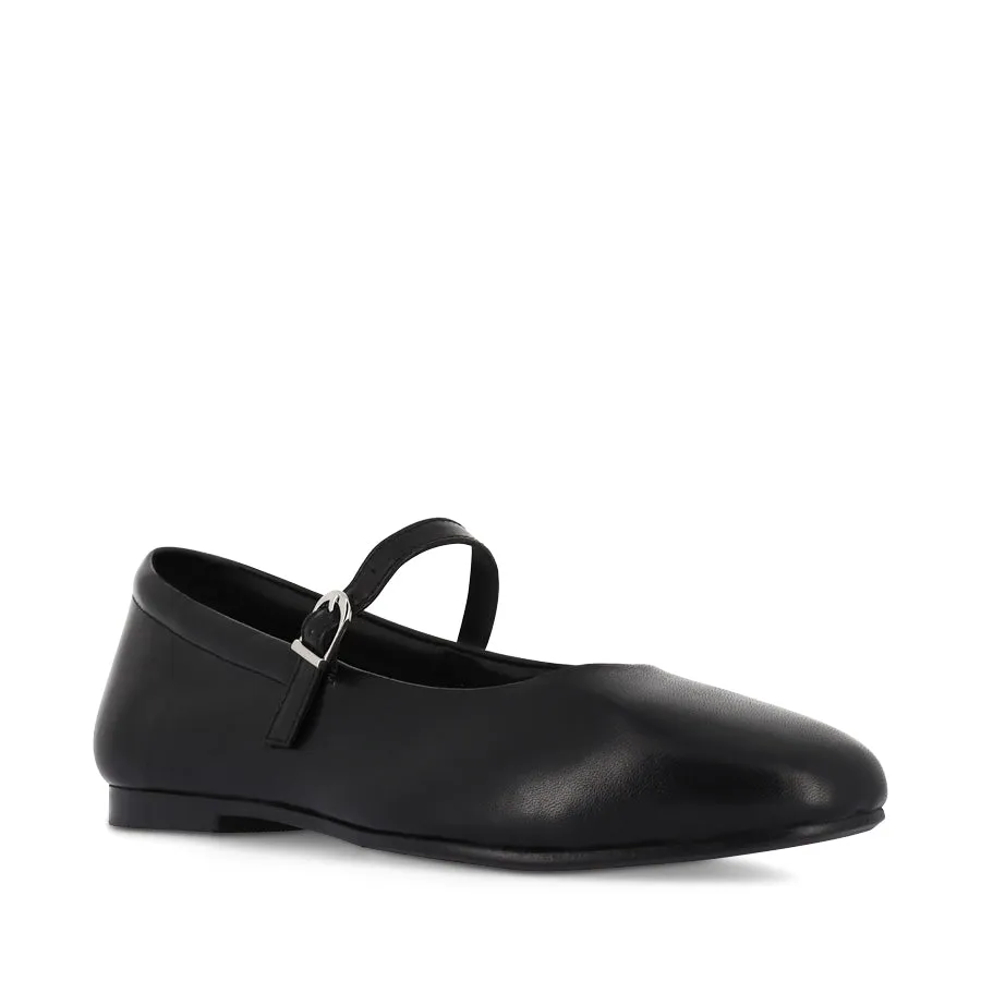 Padded Tongue Hidden Walk PASSY - BLACK LEATHER