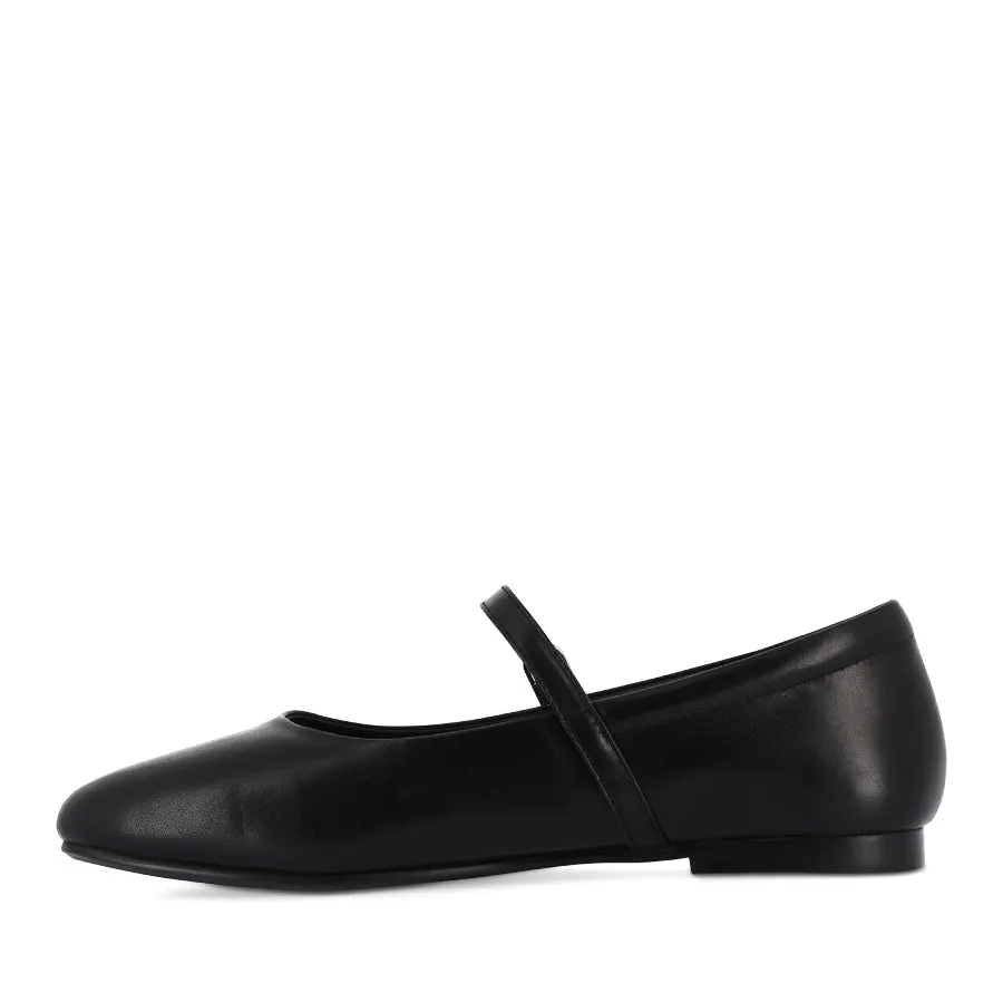 Effortless Walking Shoes PASSY - BLACK LEATHER