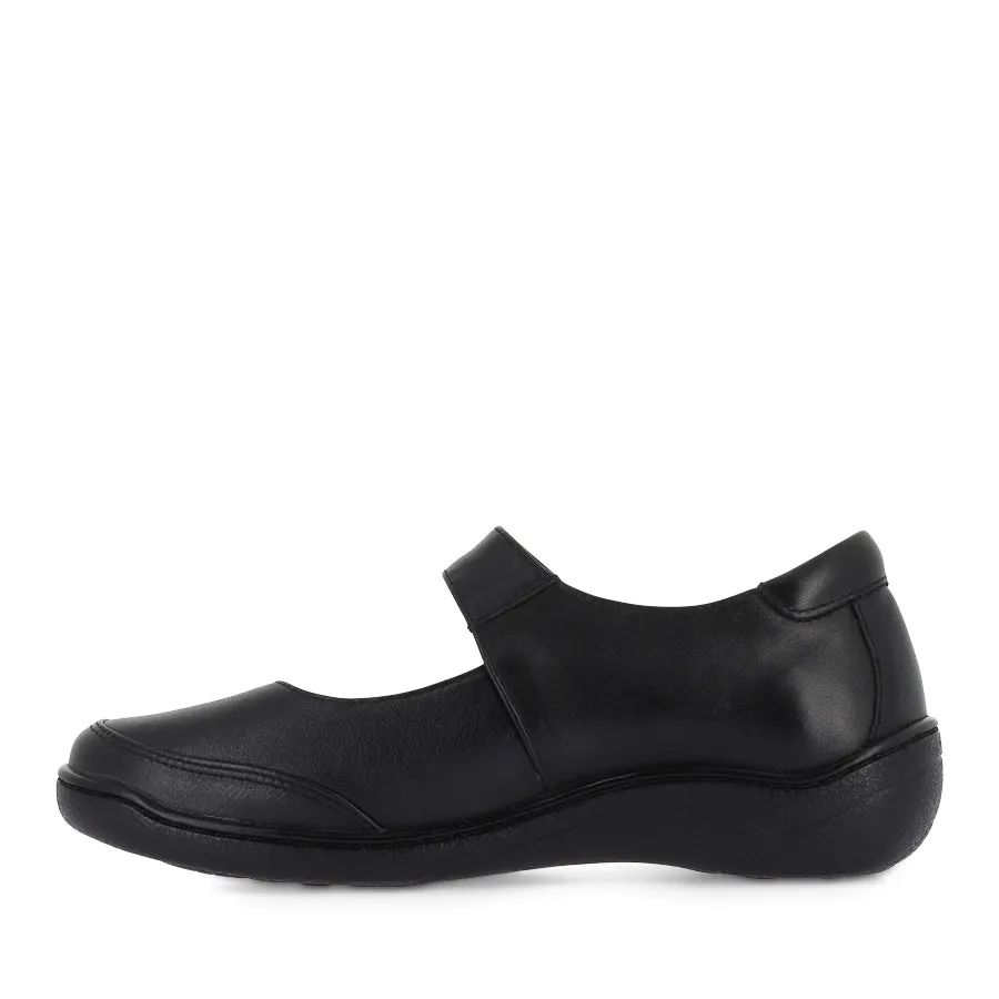 Shock Absorbing Footwear Breathable PEACH PLAIN - BLACK STRETCH SMOOTH