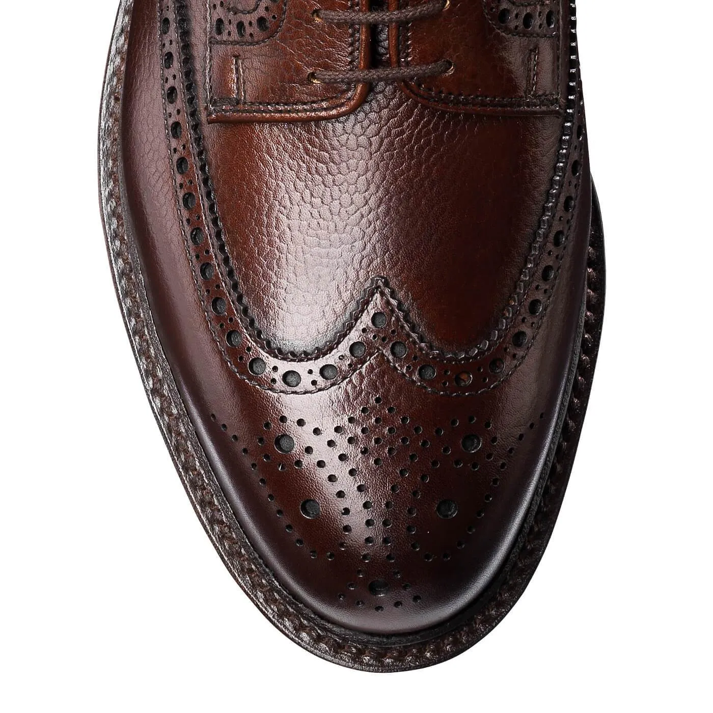 Pembroke Dark Brown Scotch Grain Flower Path
