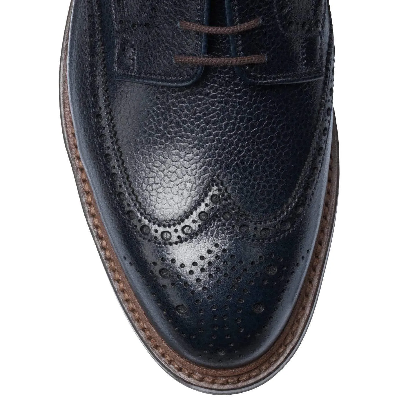 Pembroke Navy Scotch Country Grain suede upper Frequent Traveler