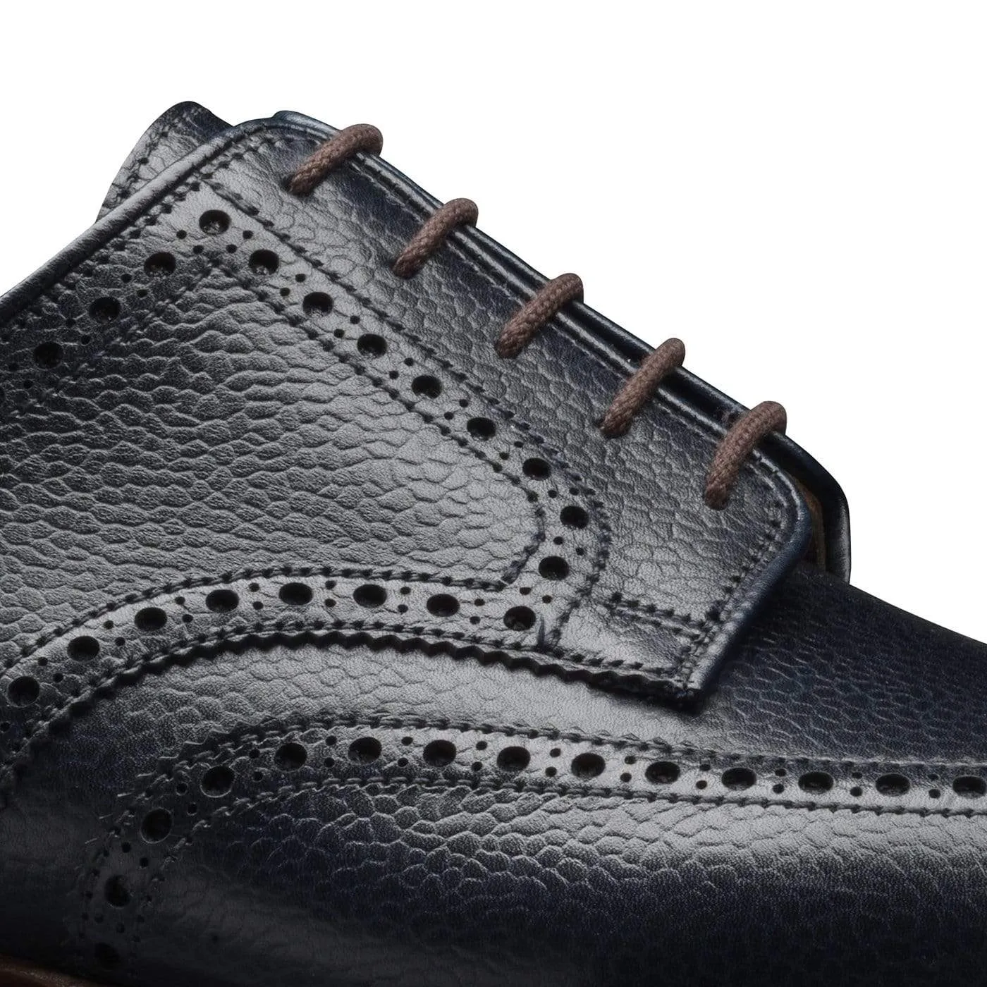 Pembroke Navy Scotch Country Grain Rubber Sole