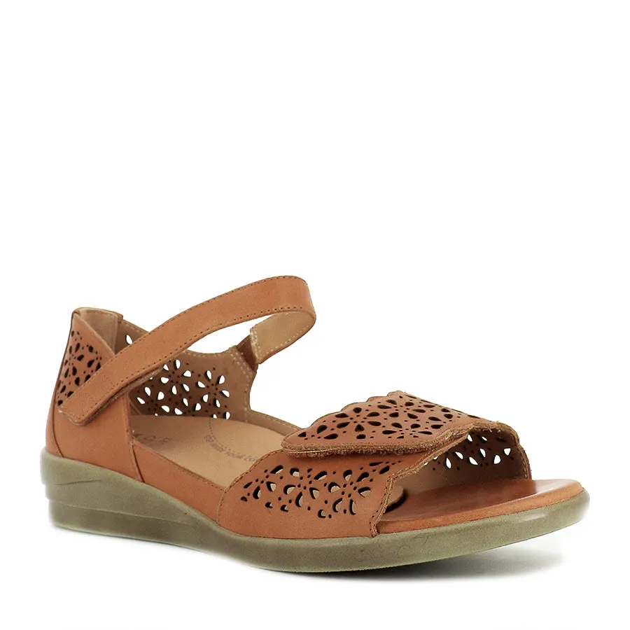 DUSTY W - TAN LEATHER Relaxed Walk Sun Ready