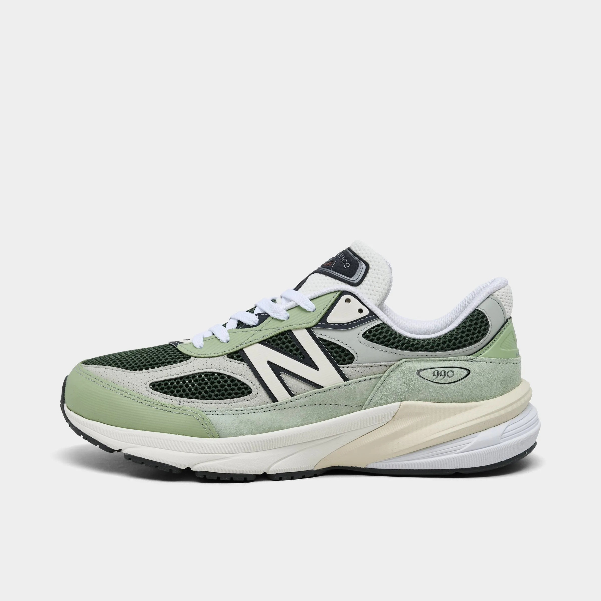 New Balance 990v6 MADE in USA Avocado / Natural Mint Narrow Toe Box Clean Style