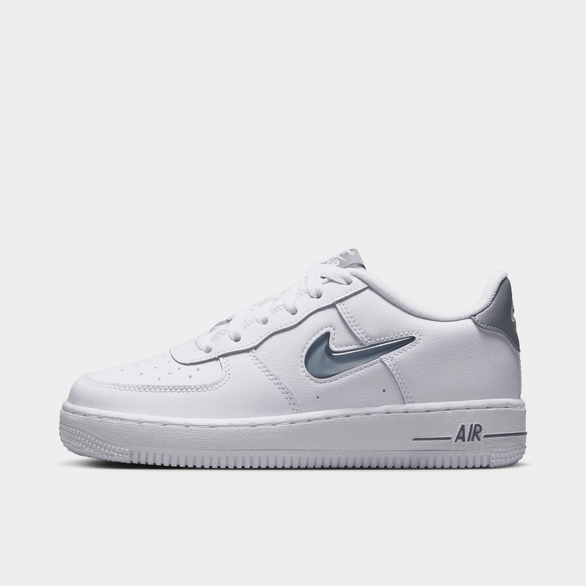 Nike Air Force 1 GS White / Smoke Grey Comfortable Fit System All Fit Option