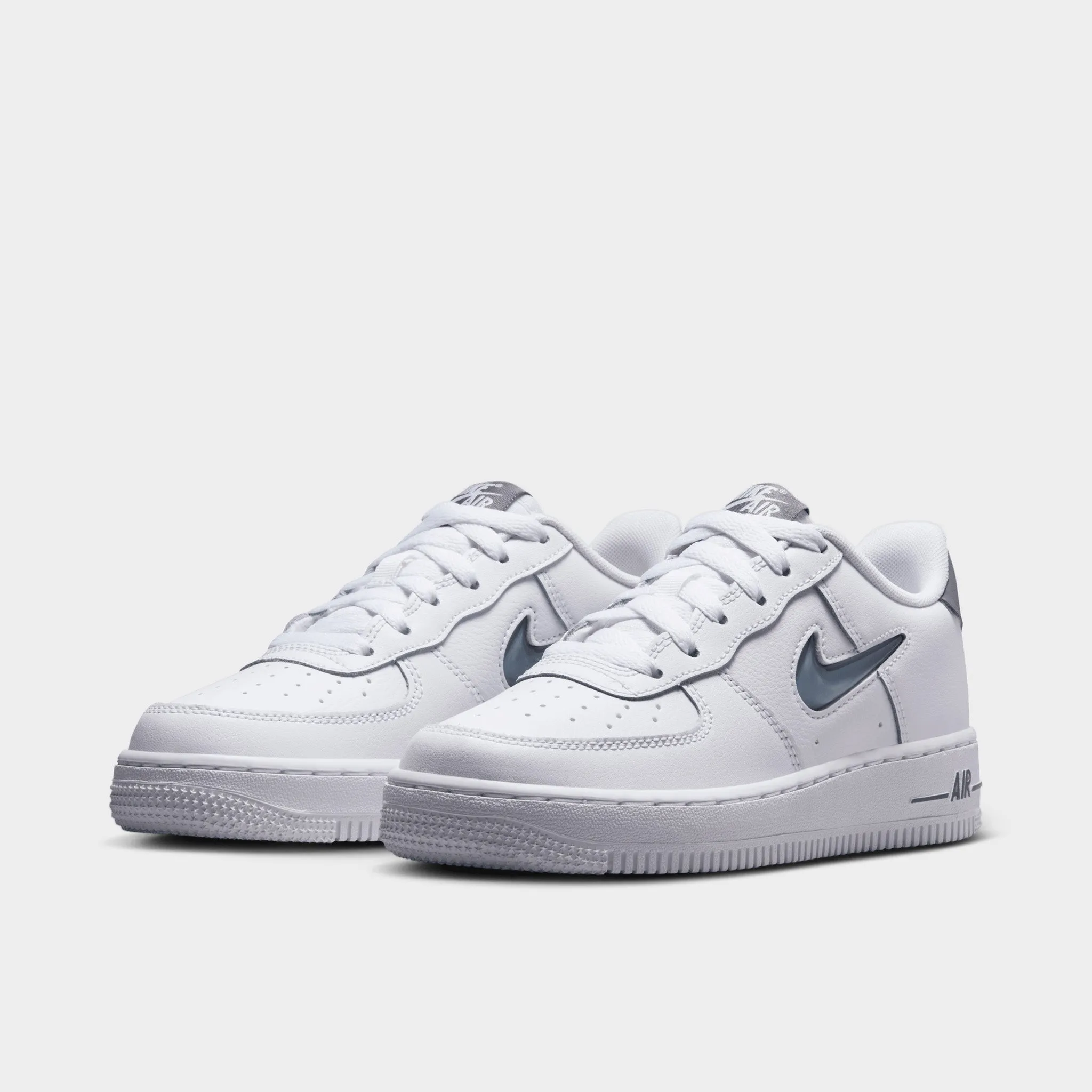 Nike Air Force 1 GS White / Smoke Grey Reinforced Soles Endurance Power