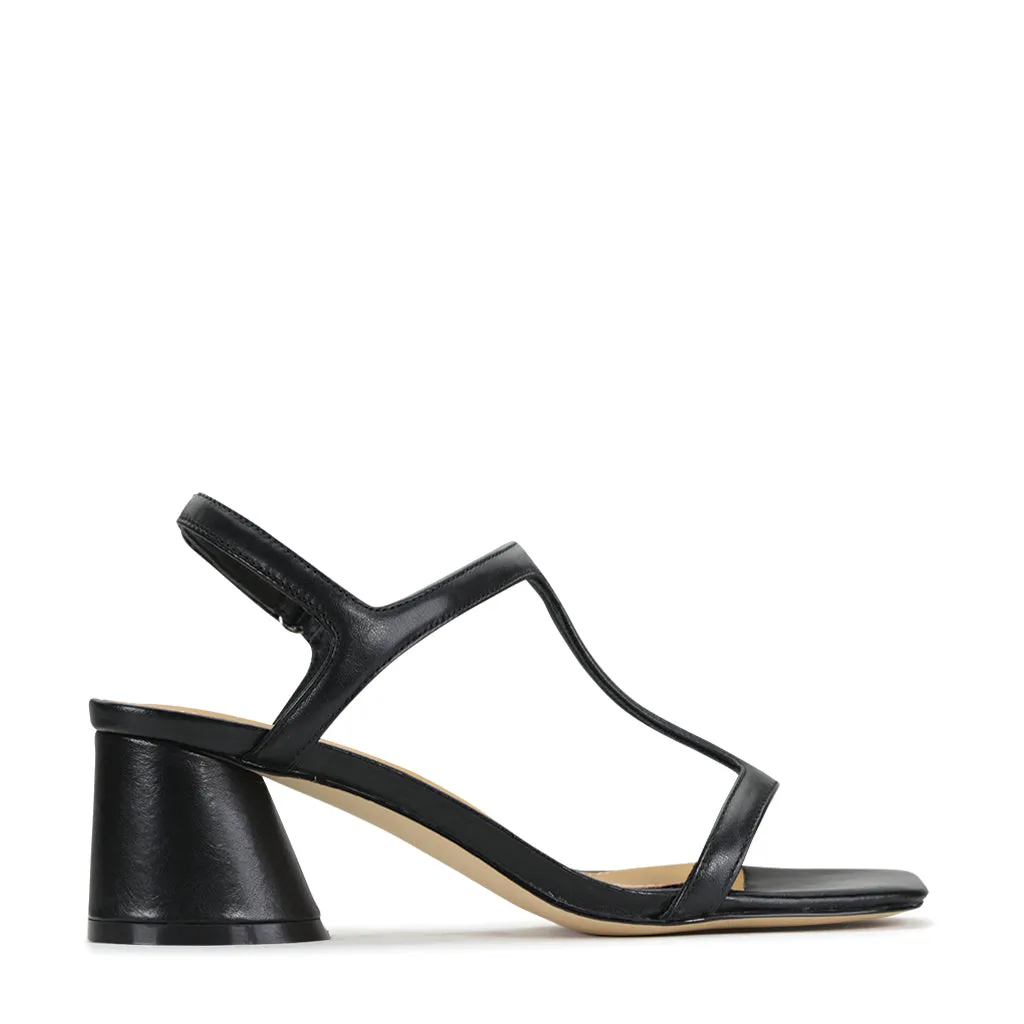 PETRAS LEATHER HEEL SANDALS Book Fair Soft Construction