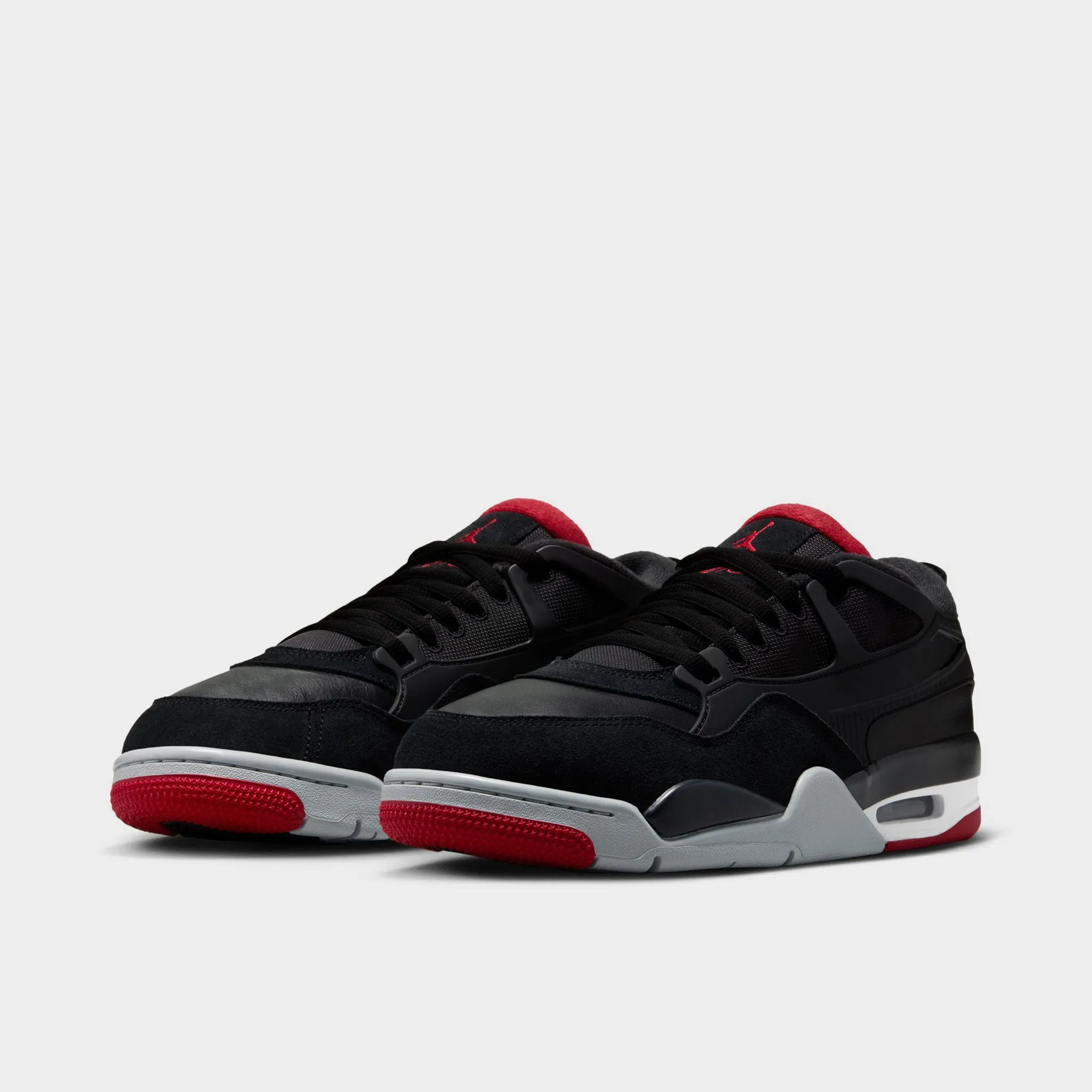 Premium cushioning Sturdy Laces Jordan 4 RM Black / Varsity Red - Wolf Grey