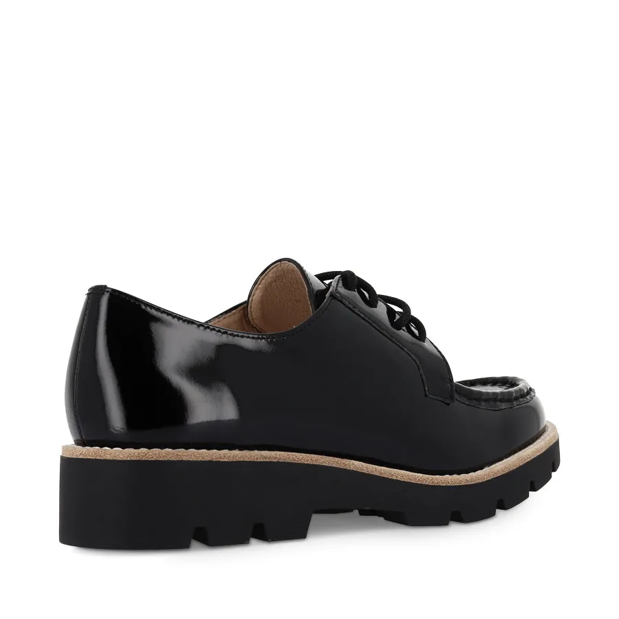 DIZZIT - BLACK PATENT LEATHER Comfortable Slip-on Fit Active Sprint