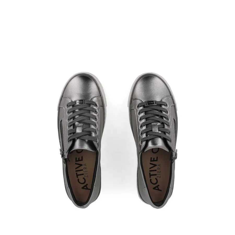 Zip Design PAMELA XF - PEWTER LEATHER