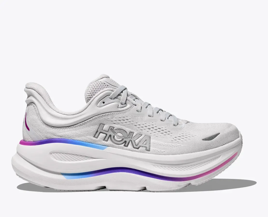 HOKA ONE ONE BONDI 9 - COSMIC GREY & WHITE Beach Fun Workout