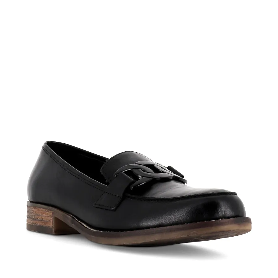 slow life CORINA - BLACK LEATHER