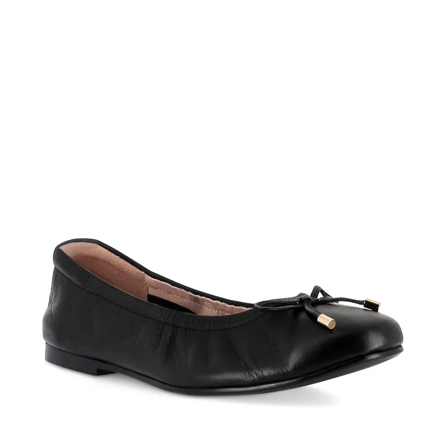 PONCHO - BLACK LEATHER Joy Step Comfort Wear Shoes