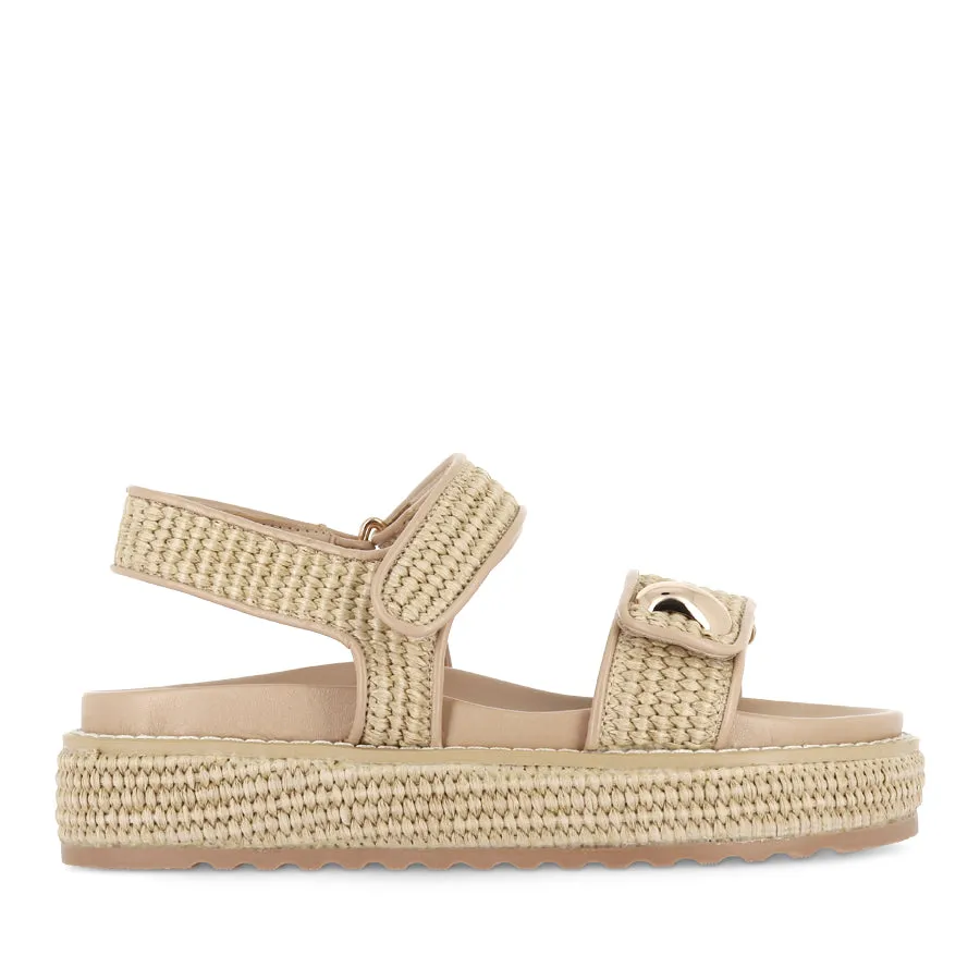 PORTER - NATURAL RAFFIA Smooth Soles