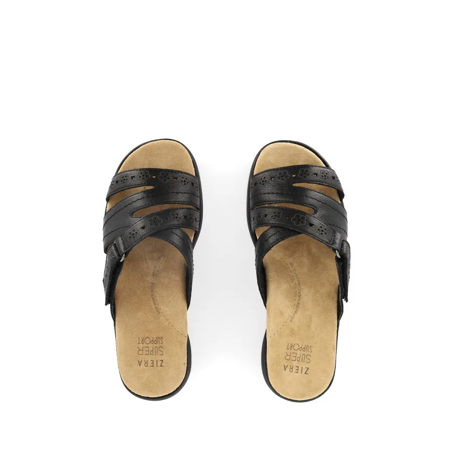 Heel Cushioning Simple Step Footwear BYLIA XW - BLACK LEATHER