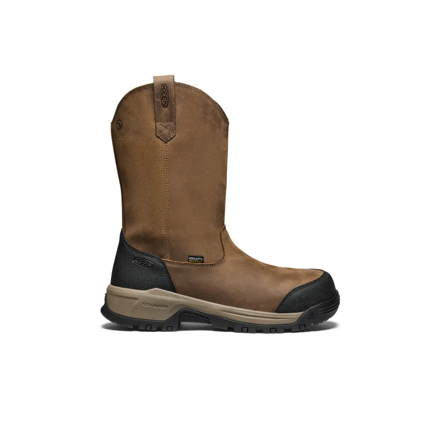 Men's Evanston Pull-On Waterproof Boot (Carbon Toe)  |  Bison/Black Distinctive breathability User-Friendly