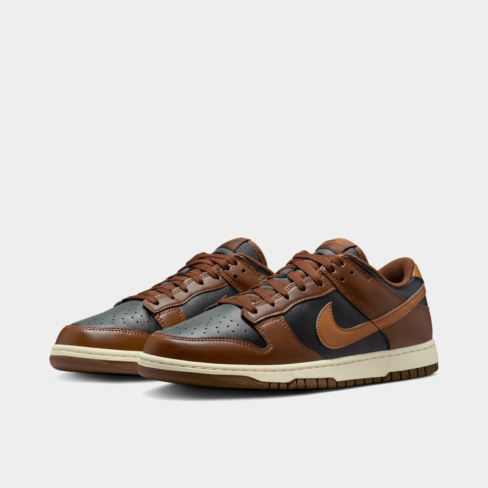 Nike Dunk Low Black / British Tan - Cacao Wow Breathable Mesh Layer Multi Directional Flex Grooves