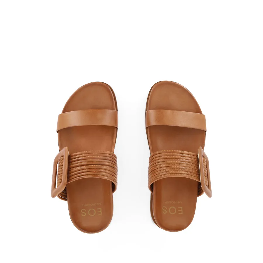 CARMICE - BRANDY LEATHER Ankle Strap Comfortable relaxation