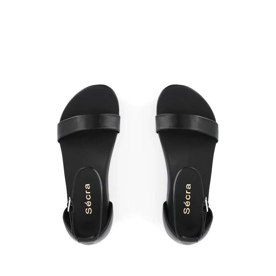 POPPY - BLACK BLACK LEATHER Flex form Vacation Mode
