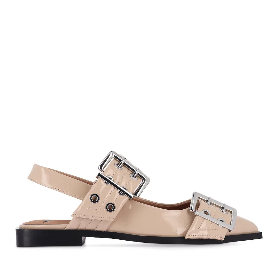 Ankle Strap LARRA - LATTE PATENT