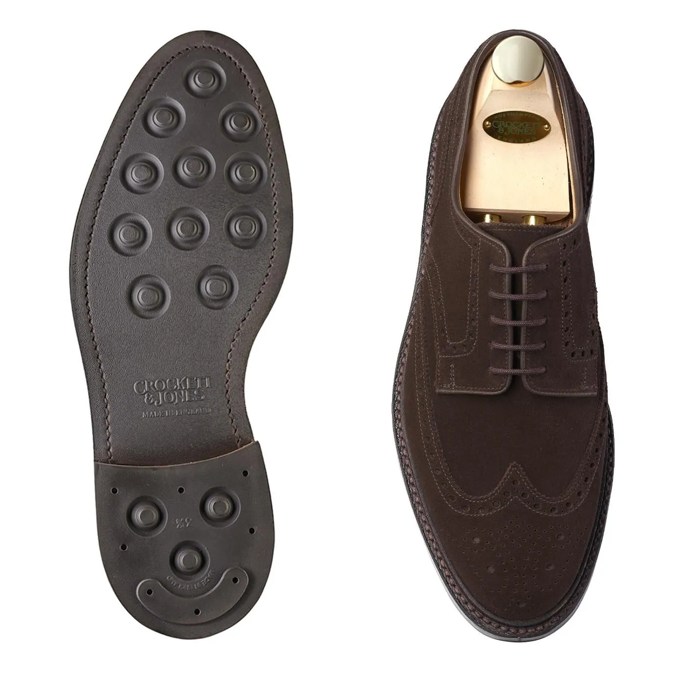Pembroke Dark Brown Suede Train Ride Wide toe box