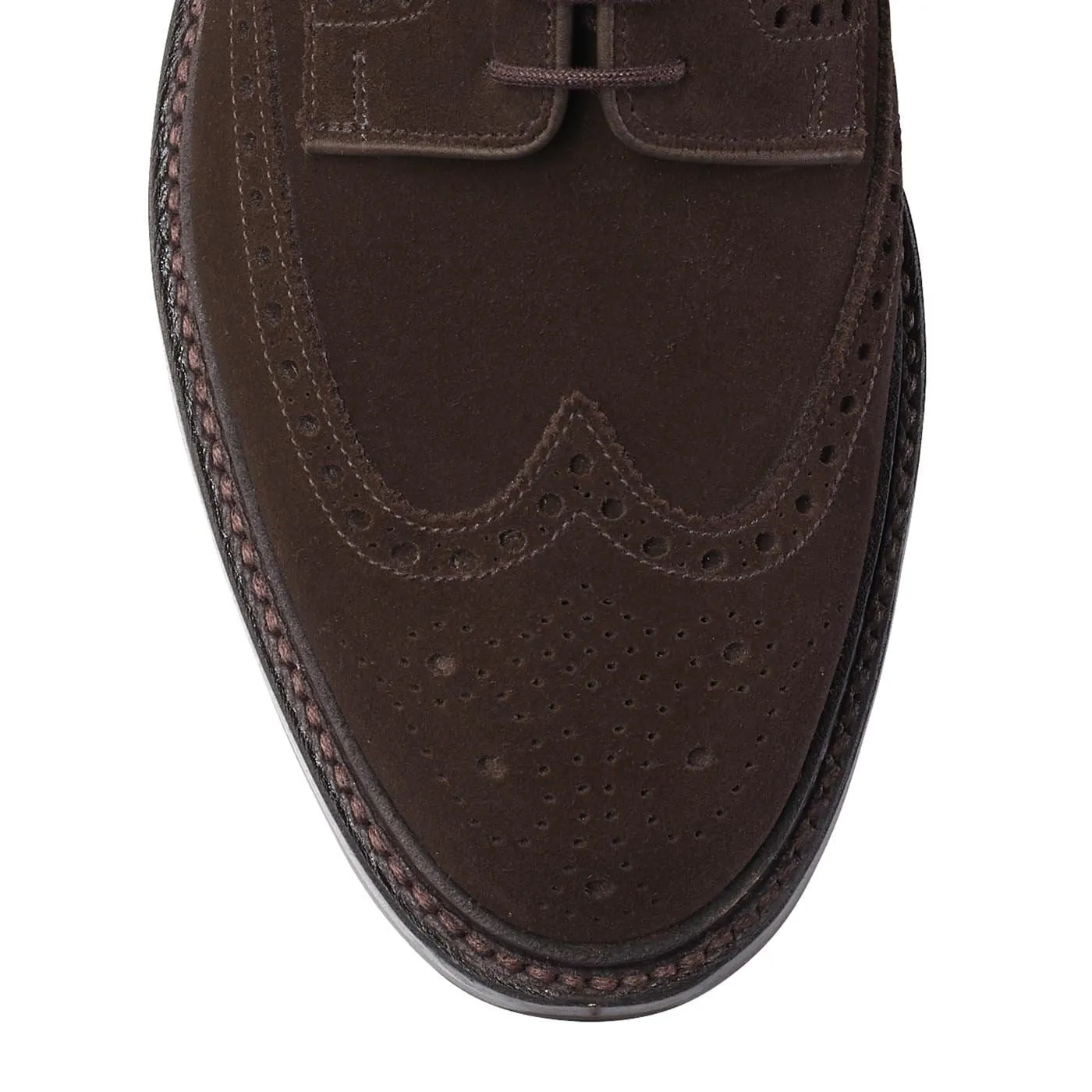 Horsebit Detail Contemporary Look Pembroke Dark Brown Suede