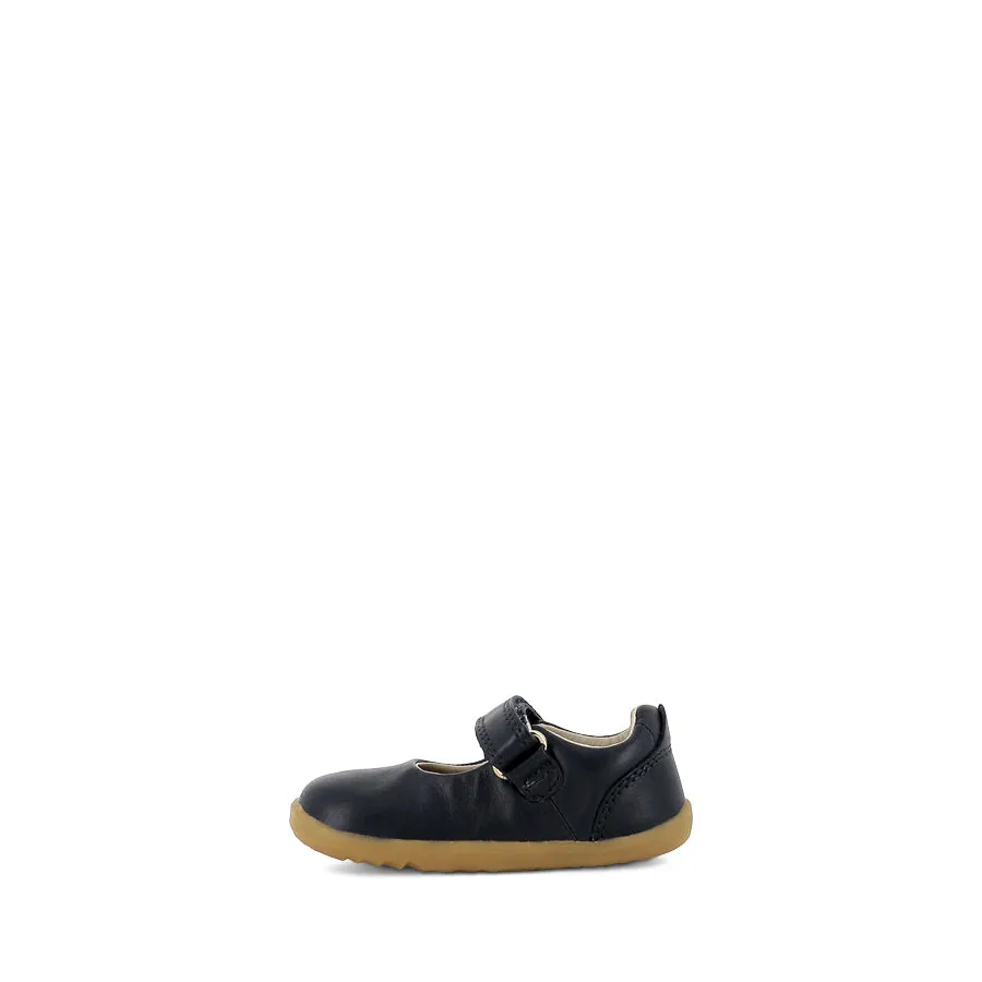 DELIGHT STEP UP - NAVY LEATHER Breathable Sole