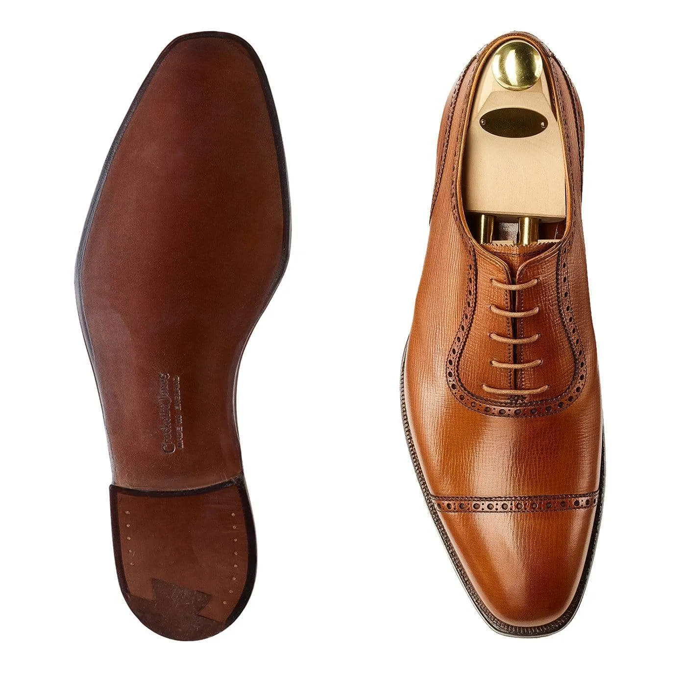 Comfort Look Two Tone Oxfords Albany 4 Tan Willow Grain