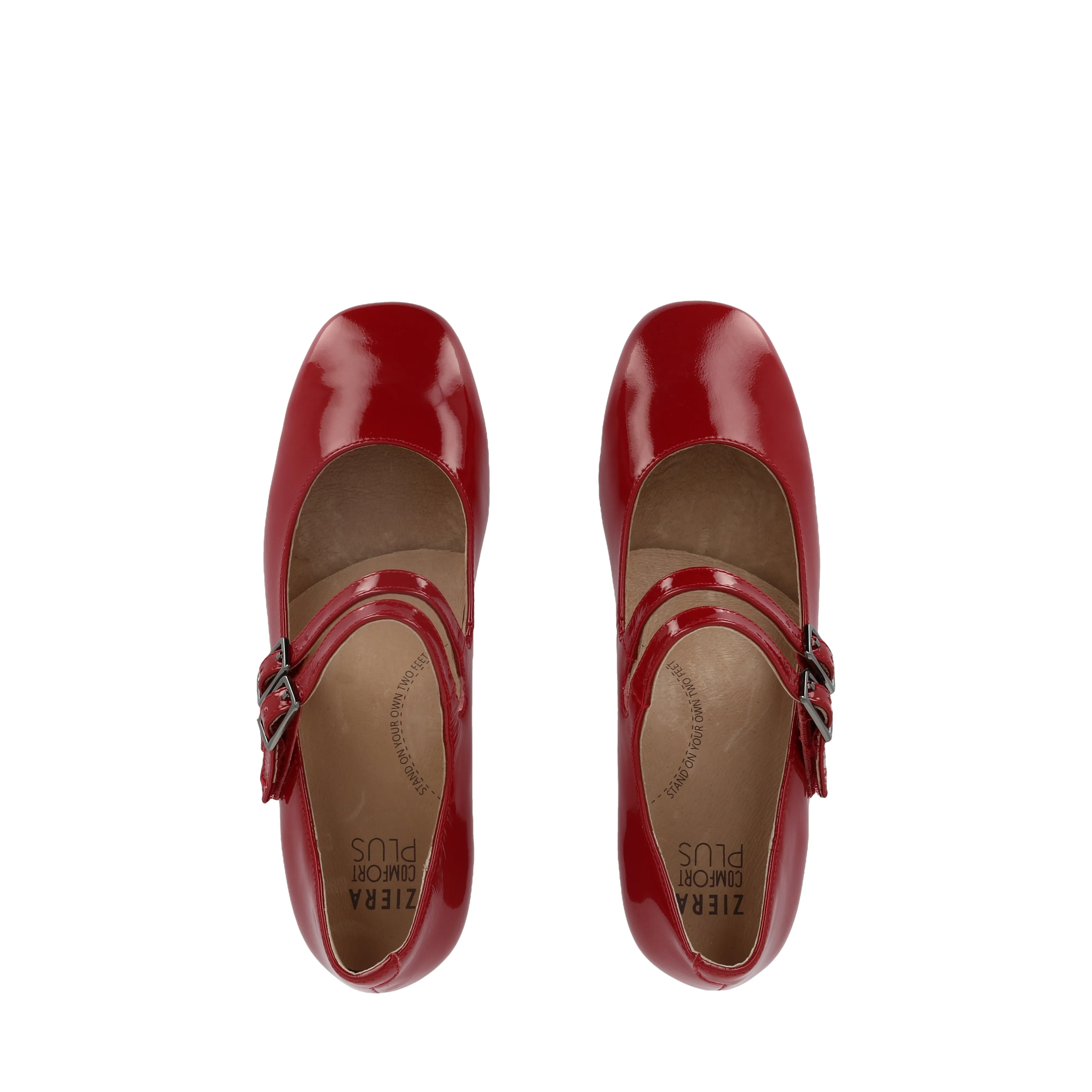 Village Mood Business Casual Shoes KAROLY W - DARK RED PATENT LEATHER