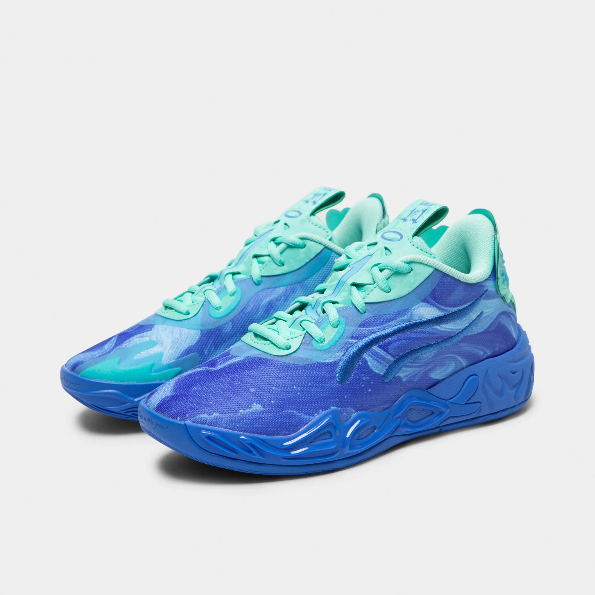 Run Fast Court Mobility Build PUMA Juniors' MB.04 Ultra Blue / Blue Glimmer - New Navy