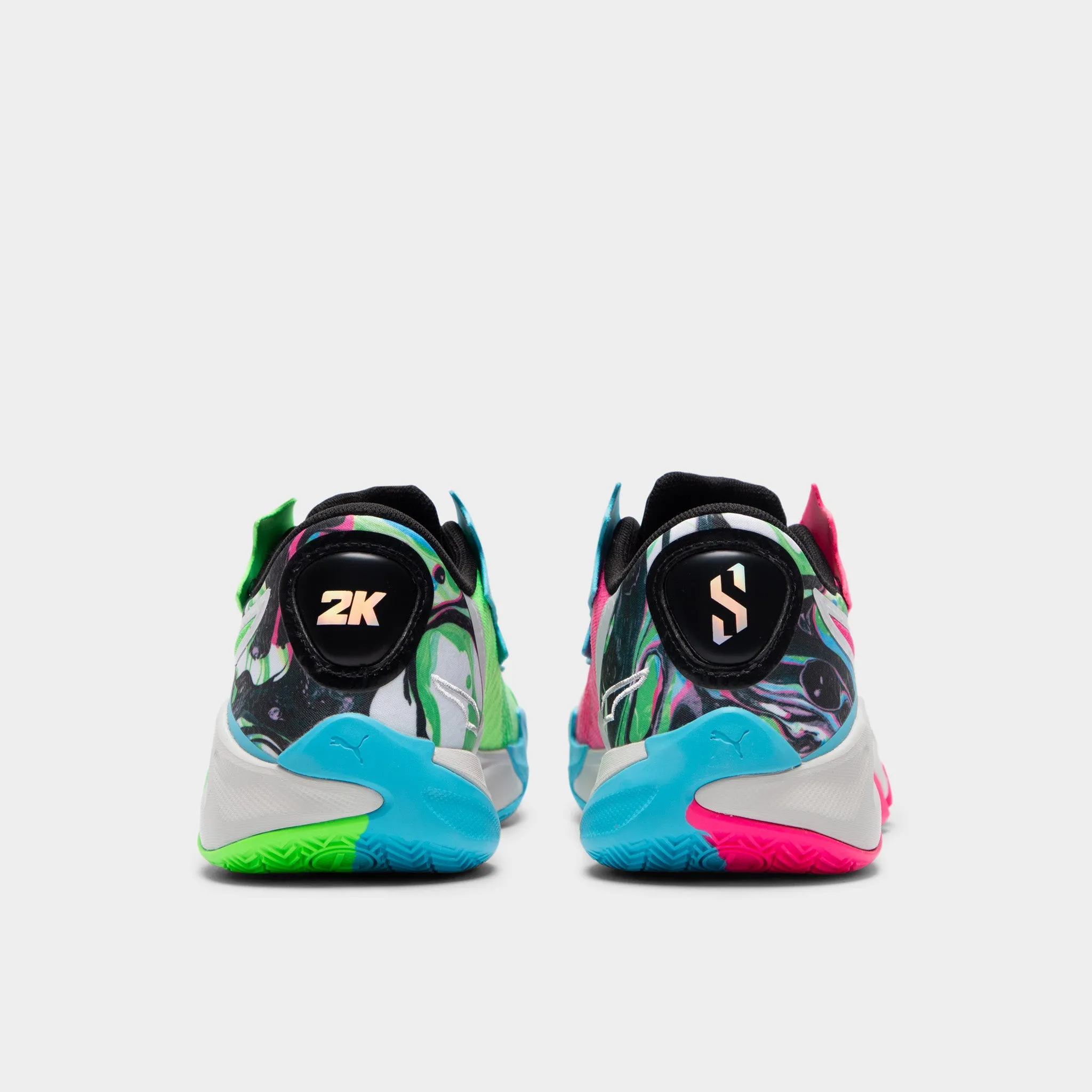PUMA Juniors' Scoot Zeros II Green / Black - Pink High Performance Flow