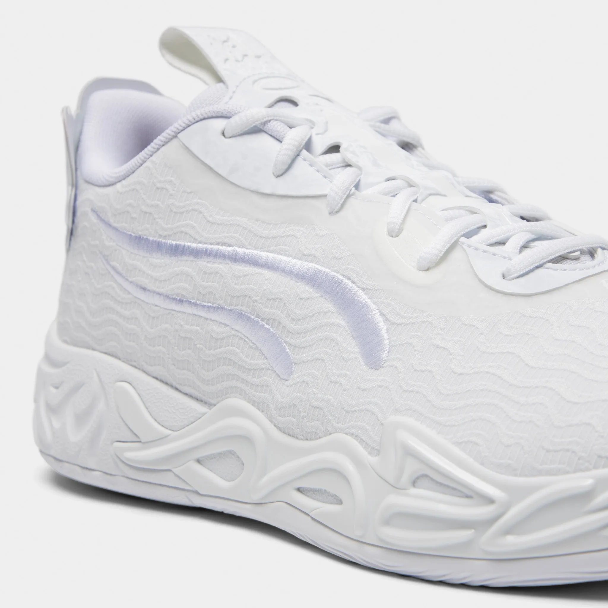 Stability Arch Support Anti Slip Outsole Pattern PUMA Melo 4  " Lo Ice" White / Sun Struck