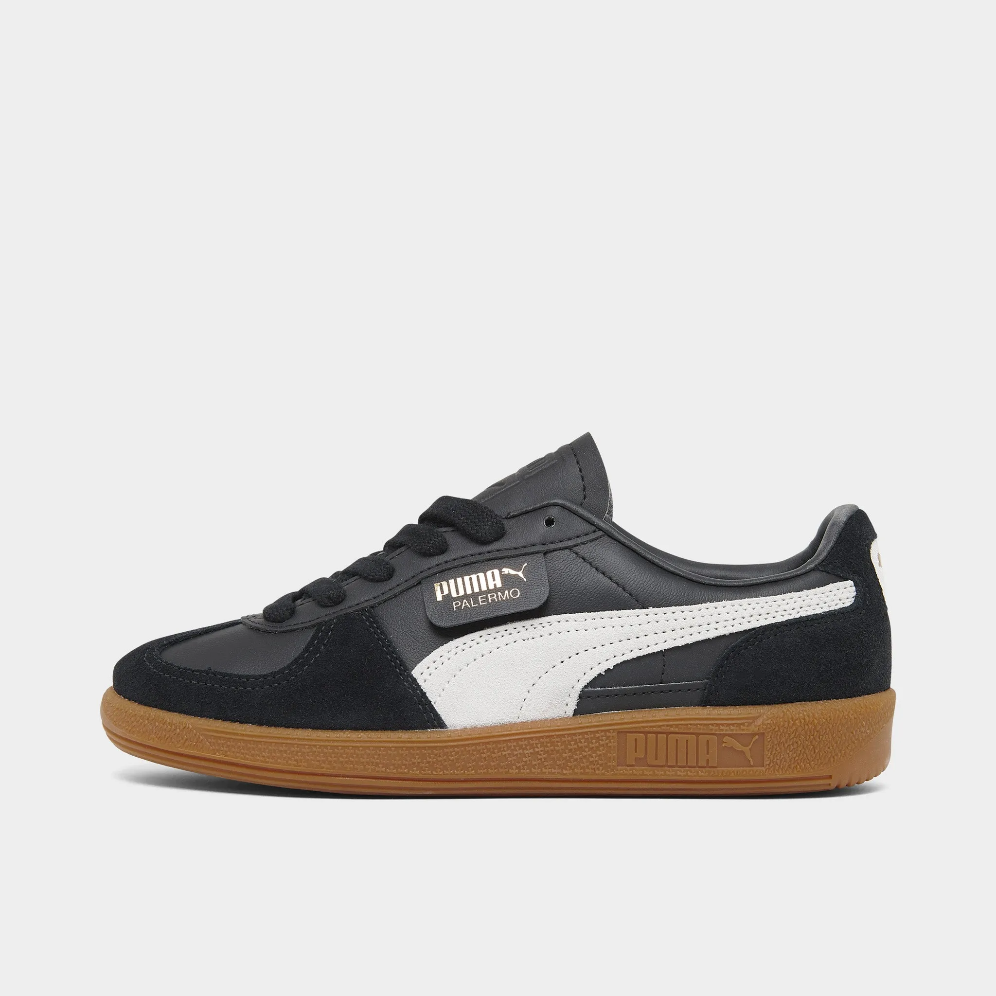 PUMA Women's Palermo Leather Black / Feather Gray - Gum Any Terrain